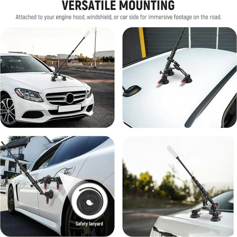 Neewer Ca065 Triple Suction Cup Car Mount • Camerastuff • South Africa