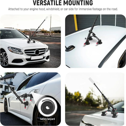 Neewer Ca065 Triple Suction Cup Car Mount • Camerastuff • South Africa