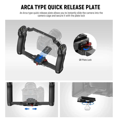 Neewer Ca077 Universal Video Camera Cage with Arca Quick-release • Camerastuff • South Africa