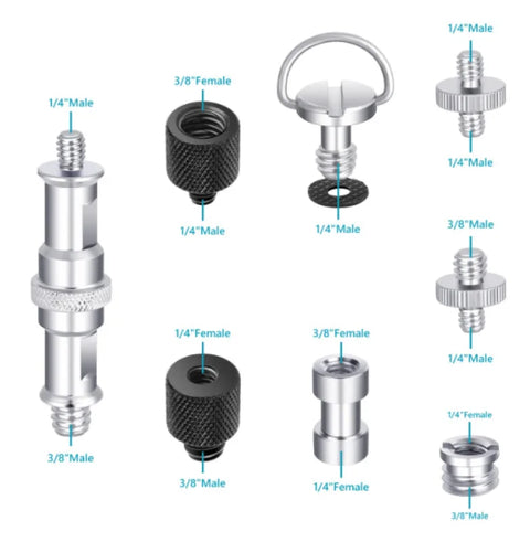 Neewer Camera Screw Kit 16 Pieces Tripod Adapter Converter Spigot Mount Pack • Camerastuff • South Africa