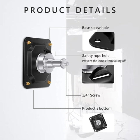 Neewer Ceiling Wall Spigot Mount with 1/4 Screw Thread Mbh-700s-1 • Camerastuff • South Africa