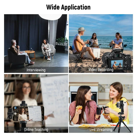 Neewer Cm28 Wireless Lavalier Lapel Microphone with Charging Case and Built-in 4gb Storage • Camerastuff • South Africa