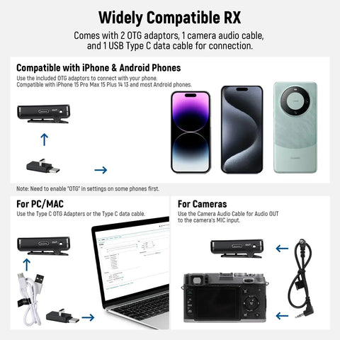 Neewer Cm28 Wireless Lavalier Lapel Microphone with Charging Case and Built-in 4gb Storage • Camerastuff • South Africa