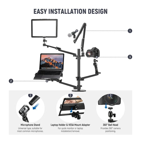 Neewer Ds007 Desktop Overhead Camera Mount Rig • Camerastuff • South Africa