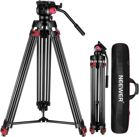 Neewer Ds801 79’’/200cm Aluminium Video Tripod with Fluid Head • Camerastuff • South Africa