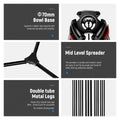 Neewer Ds801 79’’/200cm Aluminium Video Tripod with Fluid Head • Camerastuff • South Africa