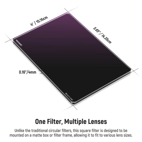 Neewer *duplicate* NW-Series 2-Pack ND0.9 (3Stops) & ND1.8 (6Stops) Square Film Cinema Filters For Matte Box