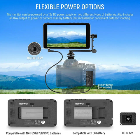 Neewer F500 5.5 Inch Touchscreen Field Camera Monitor with Li-ion Battery • Camerastuff • South Africa