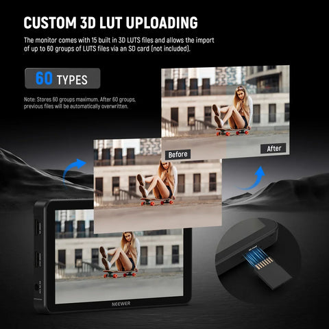 Neewer F700 7’’ Touch Screen Camera Monitor + 2 x Np-f750 Batteries & Charging Cables • Camerastuff • South Africa