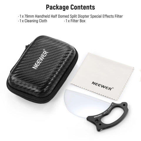 Neewer Fl-e5 79mm Split Diopter Effect Handheld Half Filter • Camerastuff • South Africa