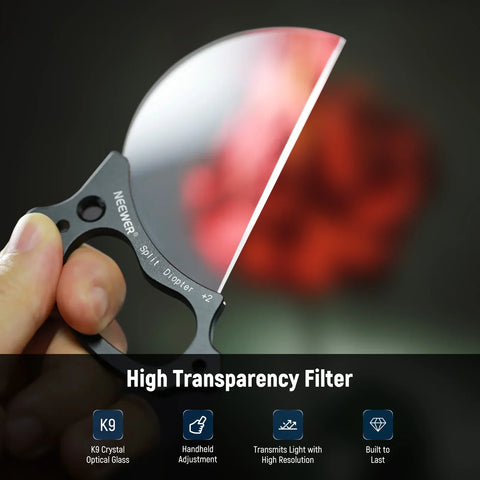 Neewer Fl-e5 79mm Split Diopter Effect Handheld Half Filter • Camerastuff • South Africa