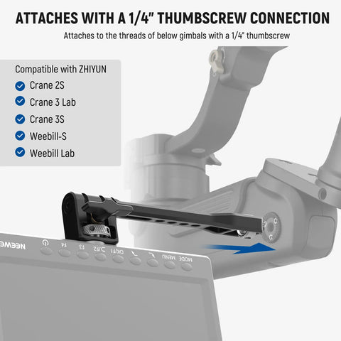 Neewer GA005 Adjustable Field Monitor Mount for Gimbal Stabilizer