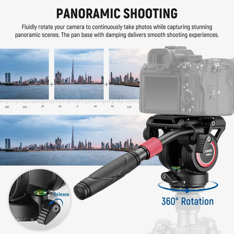 Neewer Gm001 Aluminium Alloy Video Fluid Head for Tripods/monopods • Camerastuff • South Africa