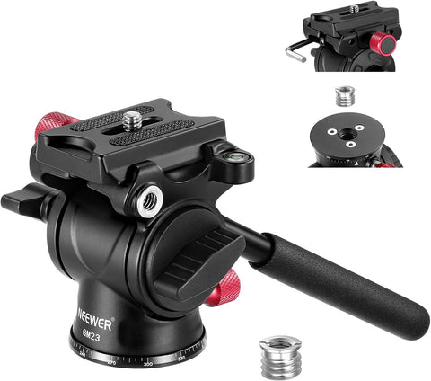 Neewer Gm23 Fluid Tripod Head with Handle & Arca Type Quick Release • Camerastuff • South Africa