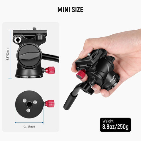 Neewer Gm23 Fluid Tripod Head with Handle & Arca Type Quick Release • Camerastuff • South Africa