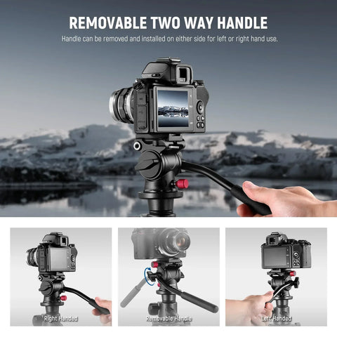Neewer Gm23 Fluid Tripod Head with Handle & Arca Type Quick Release • Camerastuff • South Africa