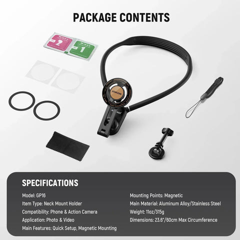 Neewer Gp-16 Magnetic Phone & Gopro Neck Mount • Camerastuff • South Africa