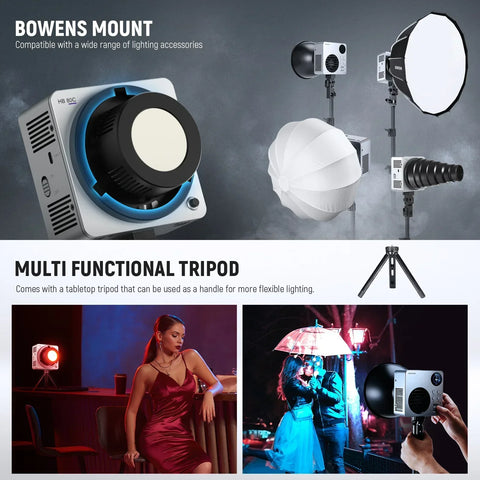 Neewer Hb80c 80w Rgb-ww Mini Cob Led Constant Light Monolight with Built-in Battery • Camerastuff • South Africa