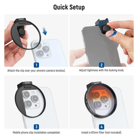 Neewer La006 67mm Smartphone Filter Mount • Camerastuff • South Africa