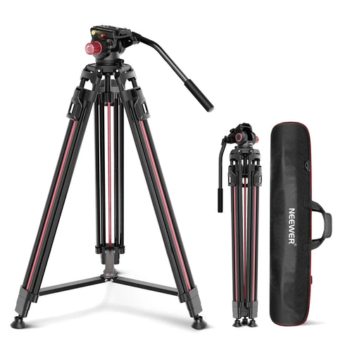 Neewer Ll38 79’’/200cm One-step Aluminium Video Tripod with Fluid Head • Camerastuff • South Africa