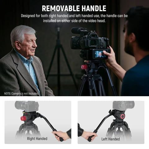 Neewer Ll38 79’’/200cm One-step Aluminium Video Tripod with Fluid Head • Camerastuff • South Africa