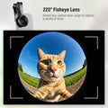 Neewer Ls-29 Pro 8mm Fisheye Lens with 17mm Thread Phone Clip • Camerastuff • South Africa