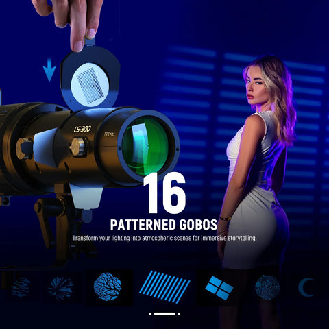 Neewer LS-300 19° Spotlight Optical Snoot Projector Head with Bowens Mount