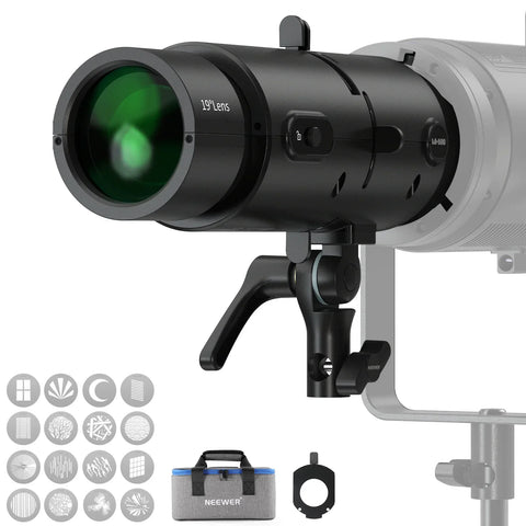 Neewer LS-300 19° Spotlight Optical Snoot Projector Head with Bowens Mount