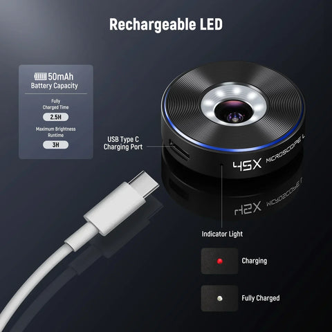 Neewer Ls-32 Pro 45x Mini Pocket Microscope Lens with 17mm Thread Phone Clip • Camerastuff • South Africa