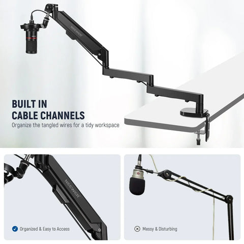 Neewer Ms002 Pneumatic Spring Low Profile Mic Arm Desk Mount • Camerastuff • South Africa