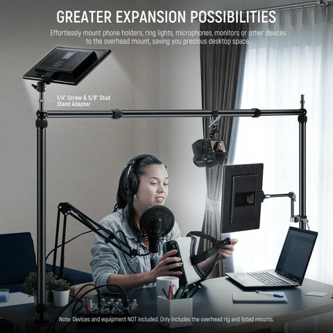 Neewer Nk002 Multifunctional Desktop Streaming Overhead Camera Mount Rig • Camerastuff • South Africa