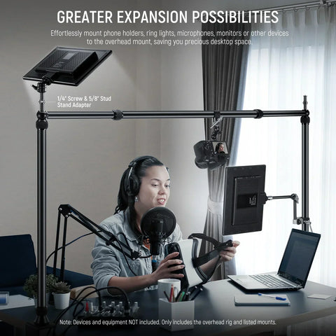 Neewer Nk002 Multifunctional Desktop Streaming Overhead Camera Mount Rig • Camerastuff • South Africa