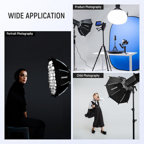 Neewer 55cm Octagonal Nylon Alloy Quick Release Softbox with Grid • Camerastuff • South Africa