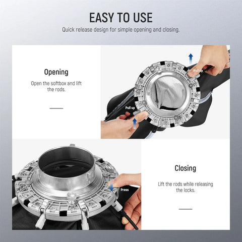 Neewer Ns35p 90cm Octagonal Nylon Alloy Quick Release Softbox with Grid • Camerastuff • South Africa