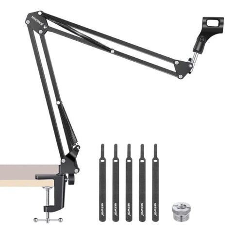 Neewer Nw-35 Desktop Streaming Microphone Holder with Scissor Boom Arm and 1/4’’ Mount • Camerastuff • South Africa
