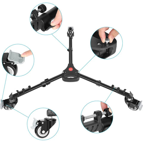 Neewer Nw-600 Pro Photography Tripod Dolly for Tripods & Light Stands • Camerastuff • South Africa