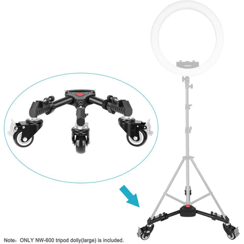 Neewer Nw-600 Pro Photography Tripod Dolly for Tripods & Light Stands • Camerastuff • South Africa