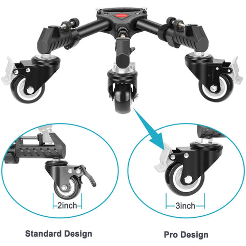 Neewer Nw-600 Pro Photography Tripod Dolly for Tripods & Light Stands • Camerastuff • South Africa