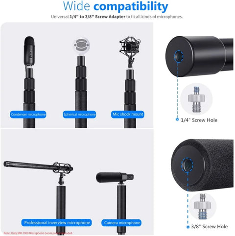 Neewer Nw-7000 Portable Stretchable Handheld Microphone Boom Pole • Camerastuff • South Africa