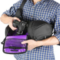 Neewer Nw-xjb02s Sling Camera Backpack Bag Purple • Camerastuff • South Africa
