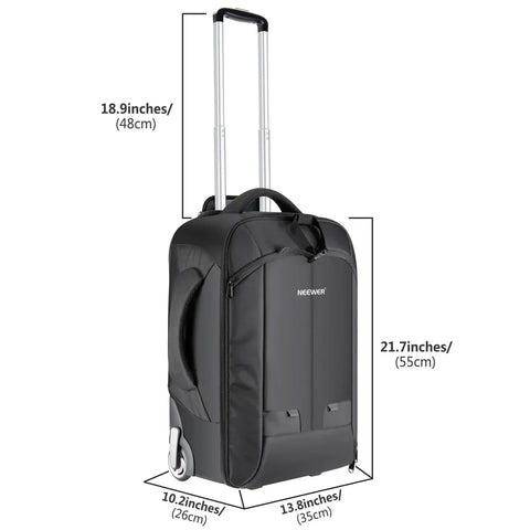 Neewer Nw3300 2-in-1 Trolley Camera Backpack with Wheels • Camerastuff • South Africa