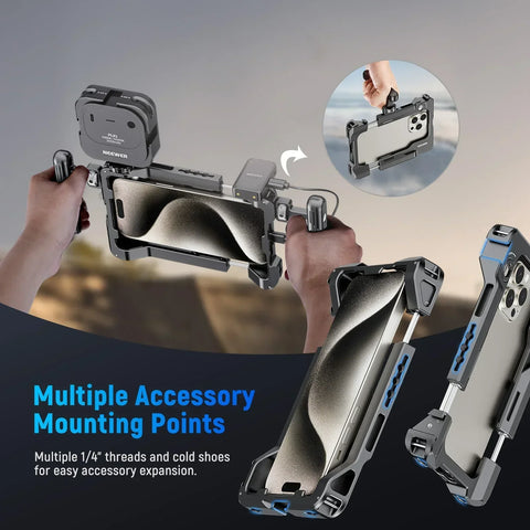 Neewer Pa017 Universal Smartphone Cage Rig with 67mm Filter Mount • Camerastuff • South Africa