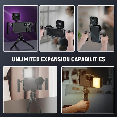 Neewer Pa021 S23 Ultra Phone Cage Video Rig with Bluetooth Shutter Button Side Handle • Camerastuff • South Africa