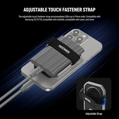 Neewer PA040 Magnetic Magsafe SSD Mount with Upgraded Touch Fastener