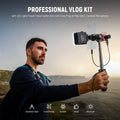 Neewer Pa045 Vlogging Kit with Led Light/selfie Stick Tripod/mic for Smartphones • Camerastuff • South Africa