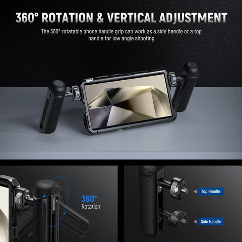 Neewer PA046 360° Rotatable Side Handle/Top Handle for Phone Cages