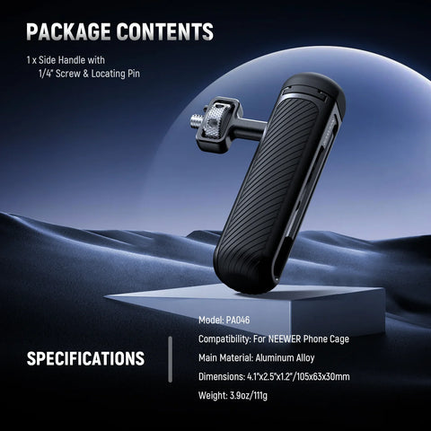 Neewer PA046 360° Rotatable Side Handle/Top Handle for Phone Cages