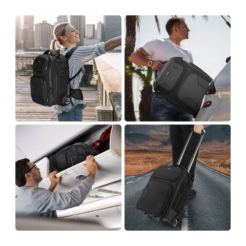 Neewer Pb027 2-in-1 Pull Bar Rolling Camera Backpack • Camerastuff • South Africa