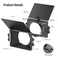 Neewer Pg002 Mini Matte Box with a 4’’x5.65’’ Filter Tray and Adapter Rings • Camerastuff • South Africa