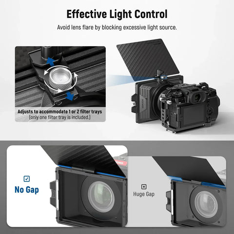 Neewer Pg002 Mini Matte Box with a 4’’x5.65’’ Filter Tray and Adapter Rings • Camerastuff • South Africa